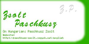 zsolt paschkusz business card